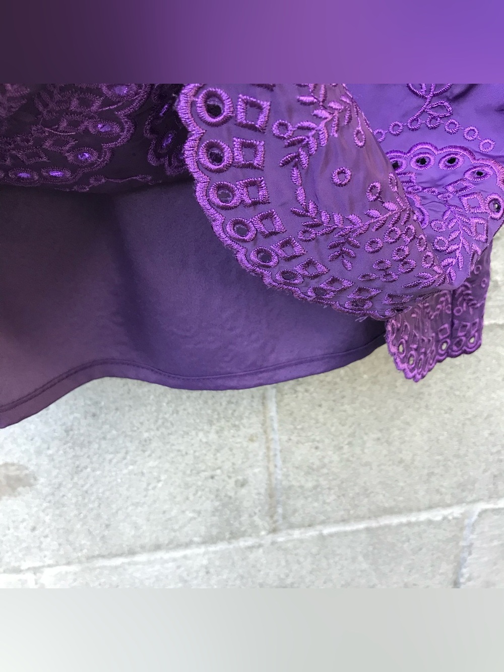 MINUET Purple Violet New With Tag Strapless Eyelet Party Dress Size Small NWT - Picture 14 of 16